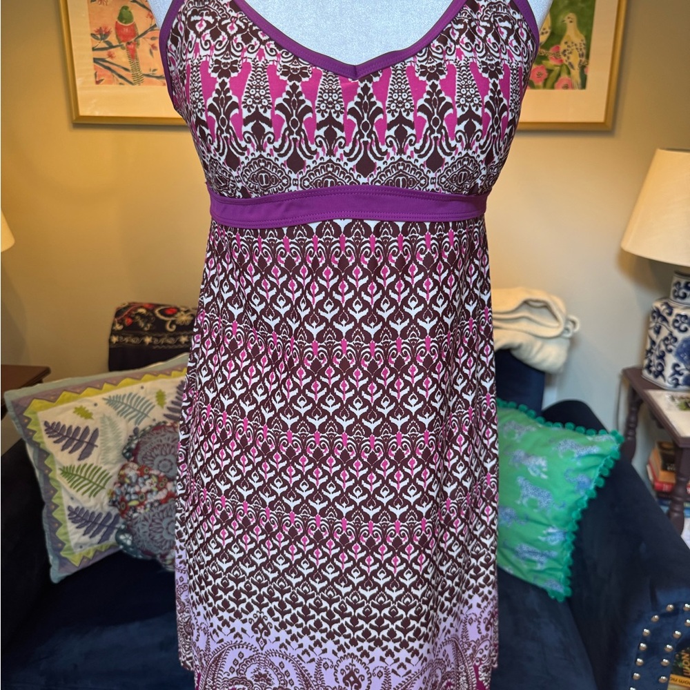 ATHLETA SHOREBREAK purple, pink, and burgundy dress